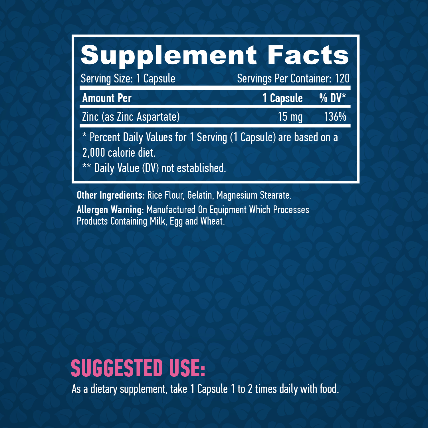 HAYA LABS Zinc съставки