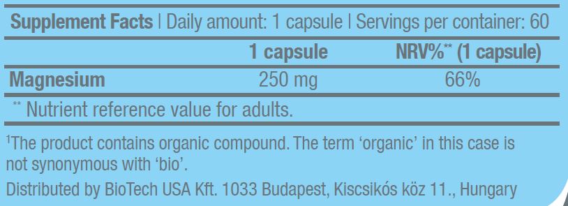 BIOTECH USA Magnesium + Chelate съставки