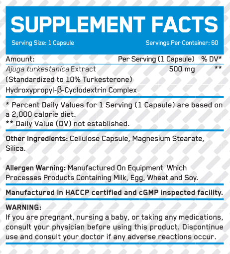 EVERBUILD Turkesterone съставки