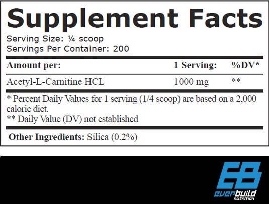 EVERBUILD Alcar 1000 Acetyl L-carnitine съставки